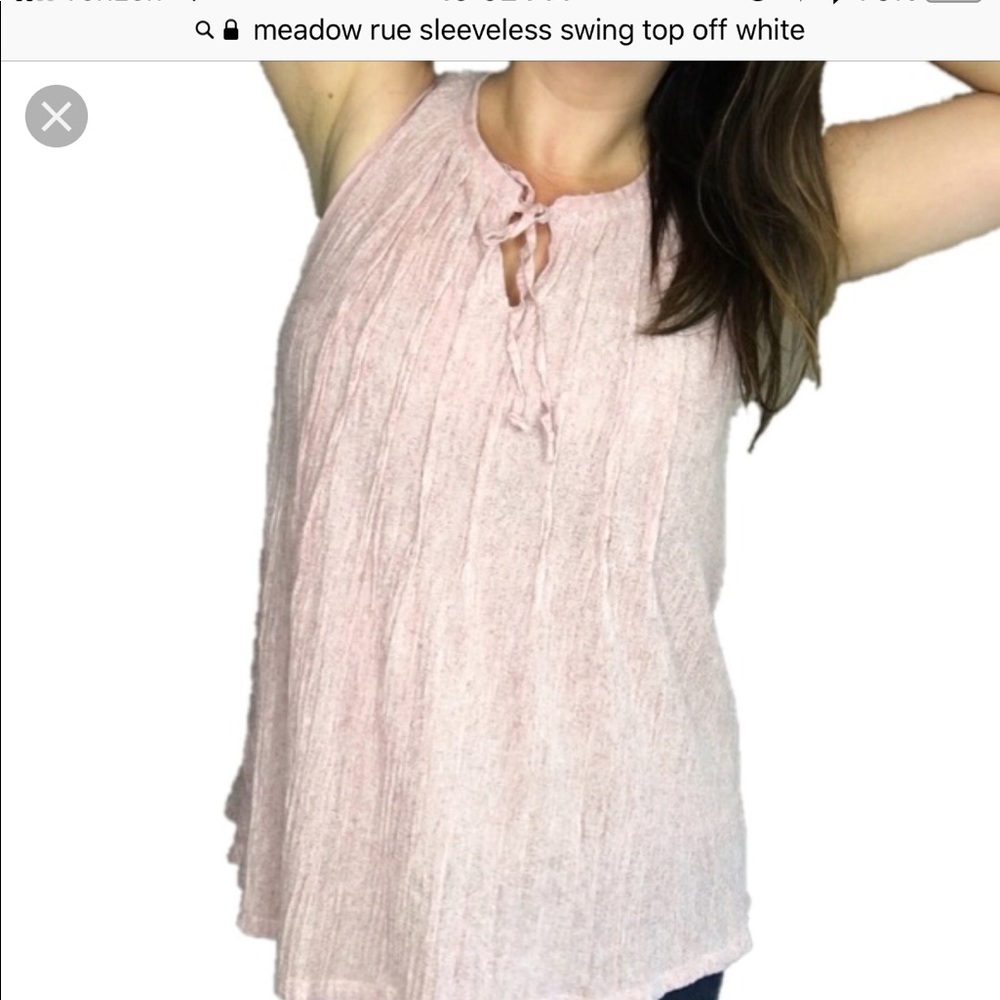 Anthropologie Meadow Rue Sleeveless Top, Off-White